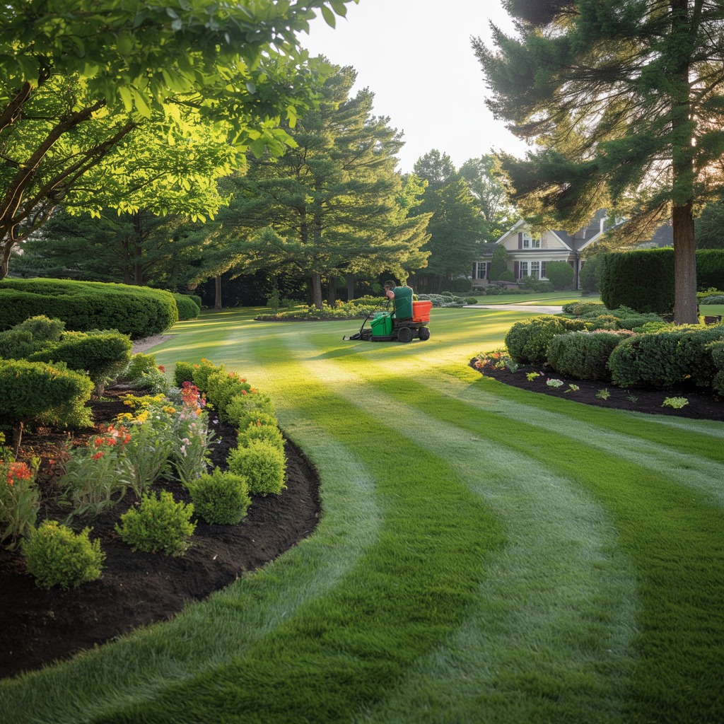 Professional lawn care and maintenance service